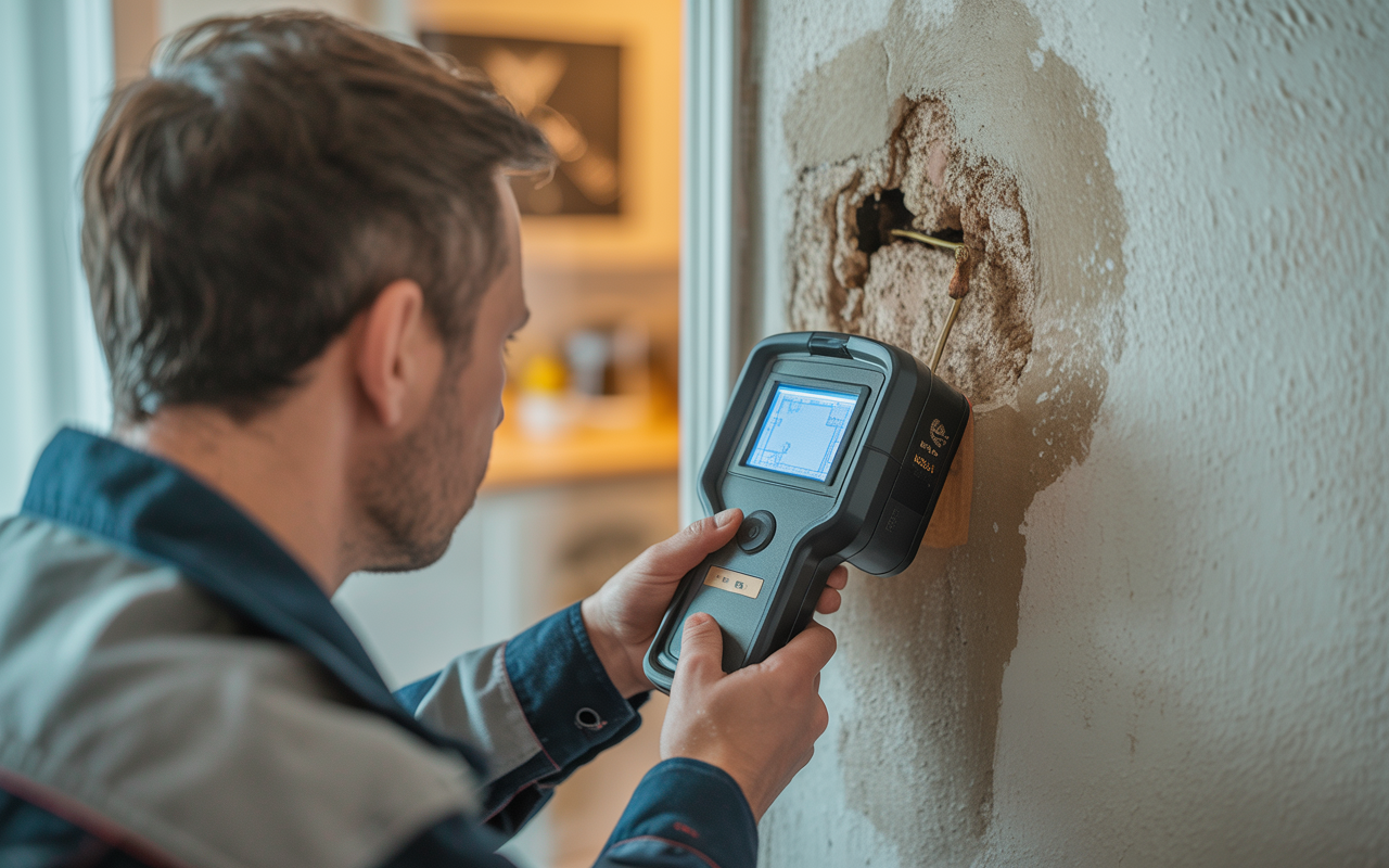 Leak detection work by Quay Point Plastering