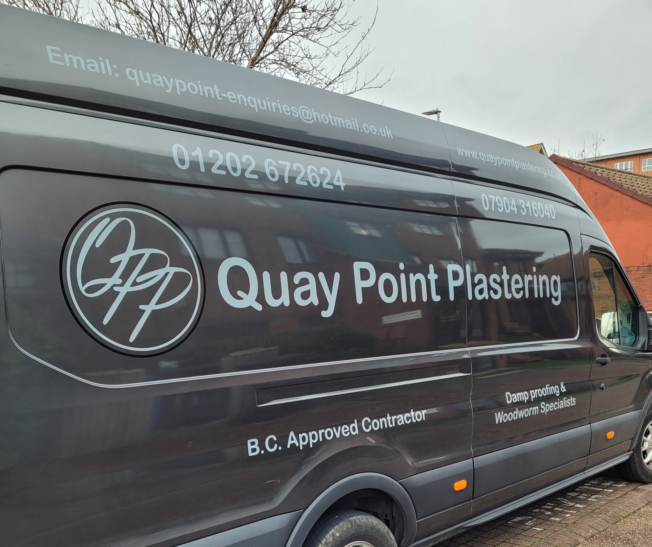 Quay Point Plastering specialist carrying out damp and plastering work