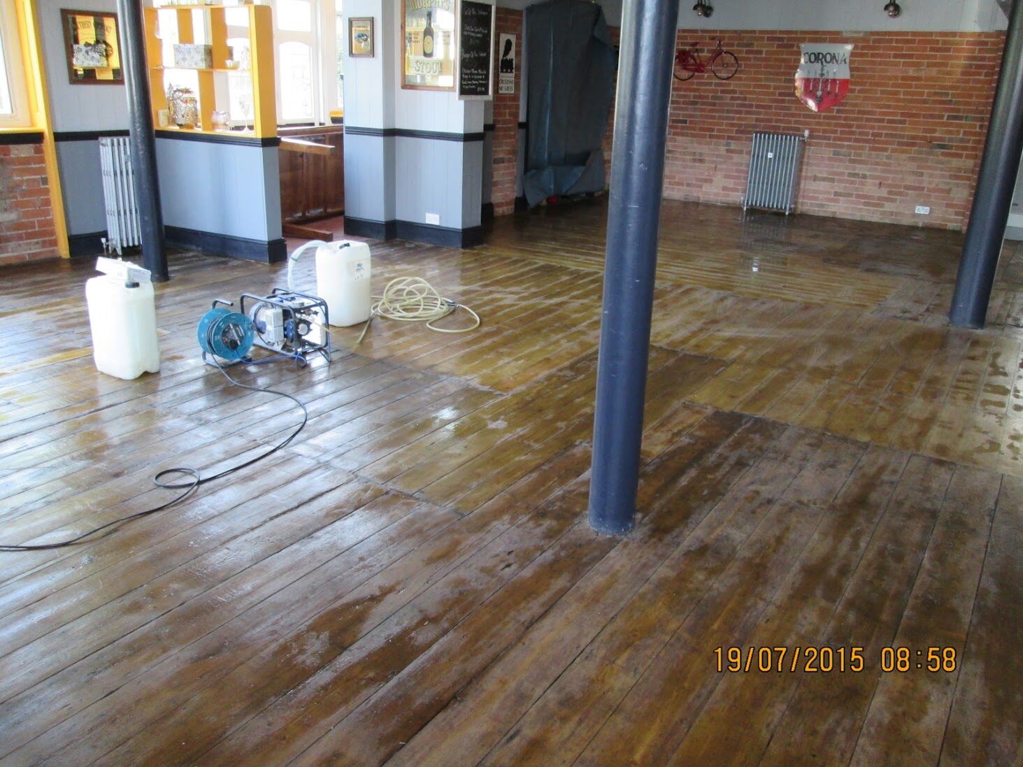 Timber treatment to sub-floor joists